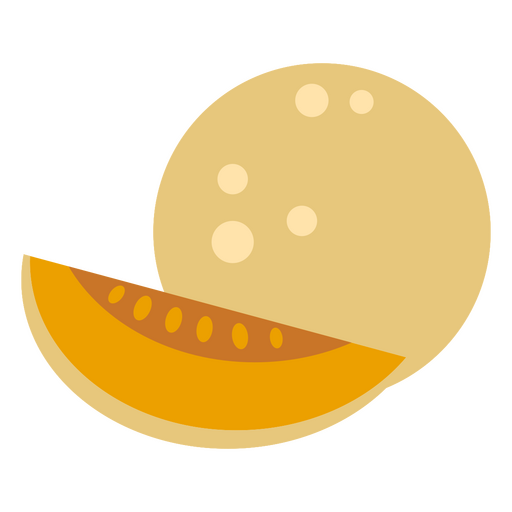Melonenflaches Essen PNG-Design