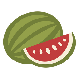 Watermelon flat food PNG Design Transparent PNG