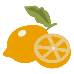 Lemon flat food PNG Design Transparent PNG