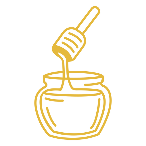 Honey simple design stroke PNG Design