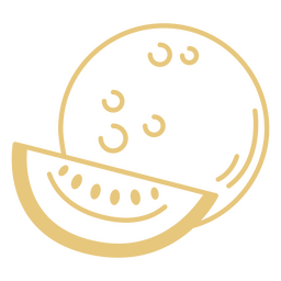 Contorno de melón Diseño PNG
