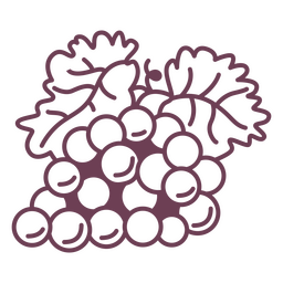 Grapes fruits healthy food PNG Design