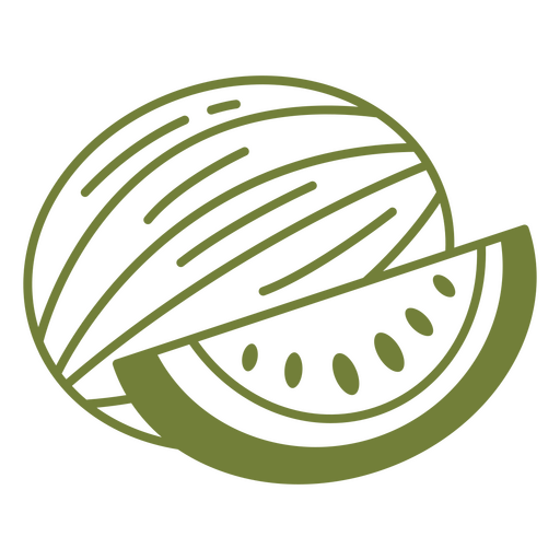 Fruchtschlag der grünen Wassermelone PNG-Design