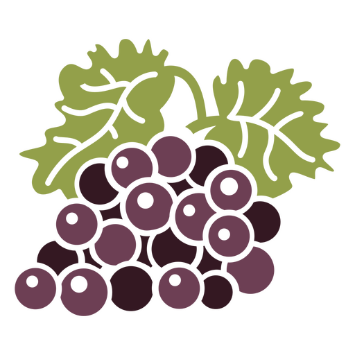 Uvas frutas alimentos saudáveis cortados Desenho PNG