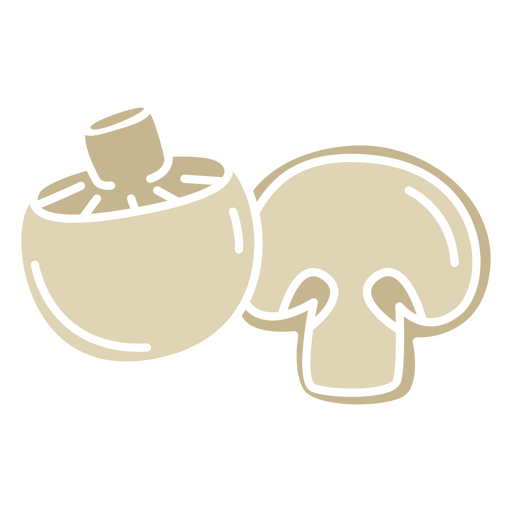 Weiße Champignons ausschneiden PNG-Design