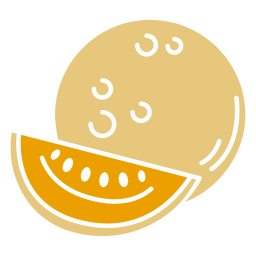 Fruta de melão amarelo Desenho PNG