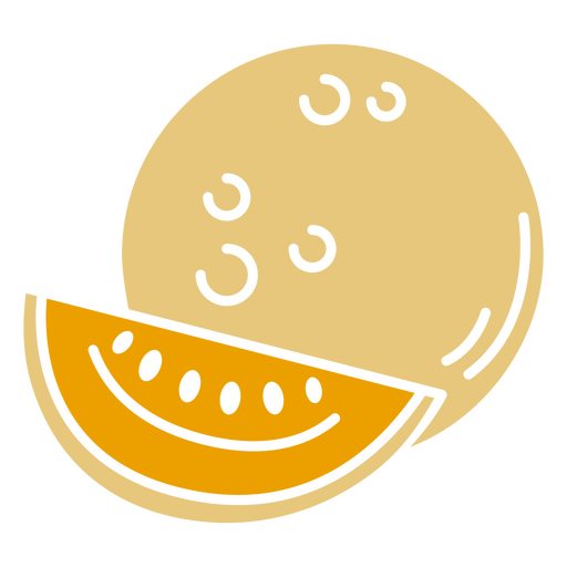 Gelbe Melonenfrucht PNG-Design