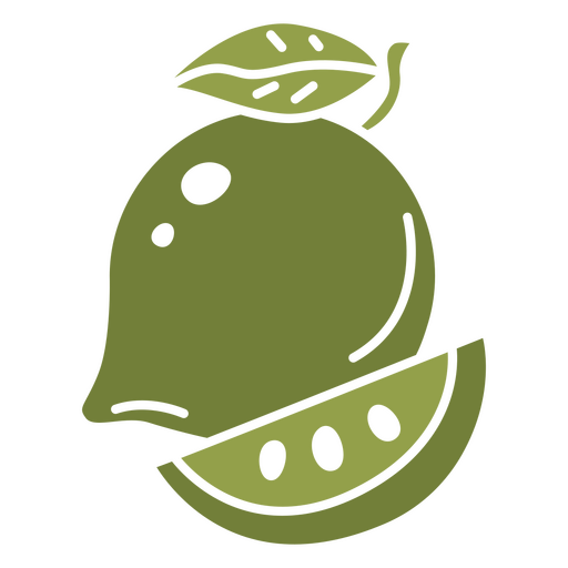 Lime fruit and slice cut out PNG Design