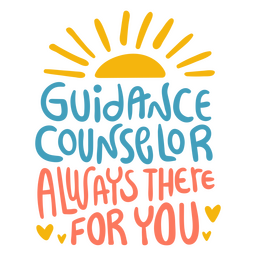 Guidance counselor quote badge PNG Design Transparent PNG