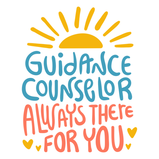 Guidance counselor quote badge PNG Design