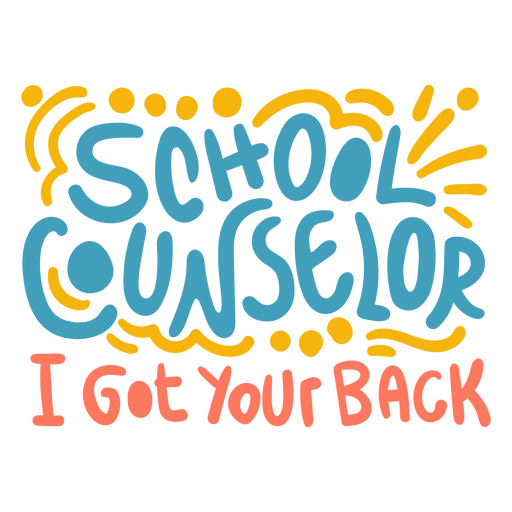 School counselor lettering PNG Design