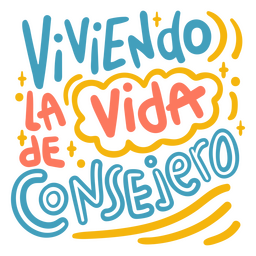 Counselor life Spanish quote lettering PNG Design