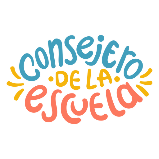 Letras de citação em espanhol de educação de conselheiro escolar Desenho PNG