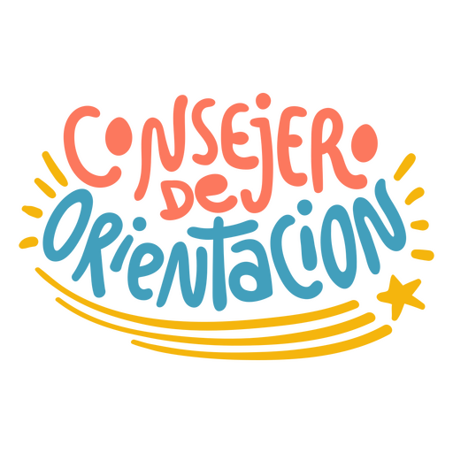 Vocational counselor Spanish quote lettering PNG Design