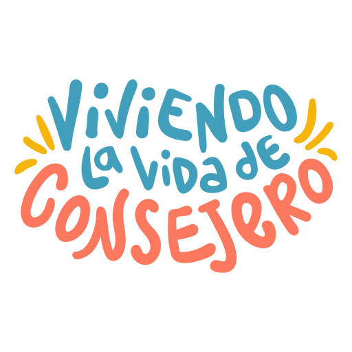 Letras de cita de consejero español Diseño PNG