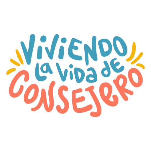 Spanish counselor quote lettering PNG Design