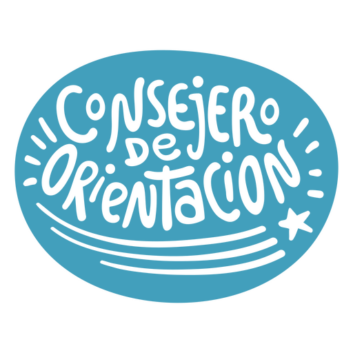 Guidance counselor Spanish lettering PNG Design