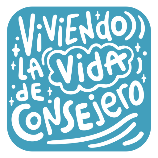 Living the counselor life Spanish quote lettering PNG Design