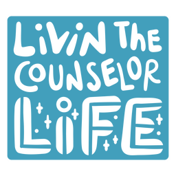 Livin&#39; as letras de citação de vida do conselheiro Desenho PNG