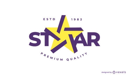 Star shape flat logo