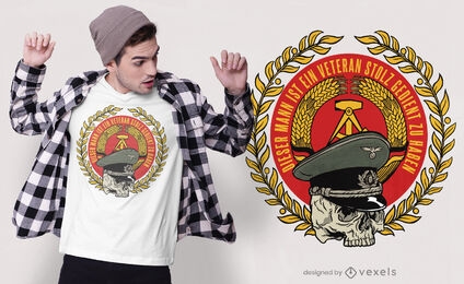 T-Shirt-Design mit Abzeichen der deutschen Veteranenarmee