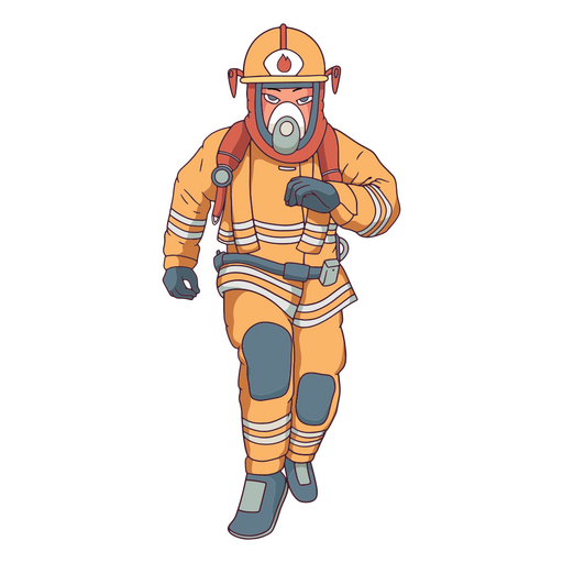 Firefighter emergency people PNG Design