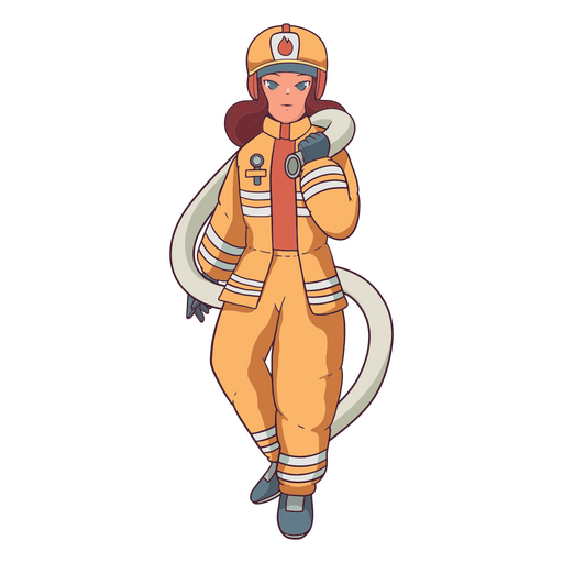 bombero, mujer, emergencia, personas Diseño PNG