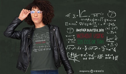 Design de t-shirt do quadro-negro para matemática e ciências