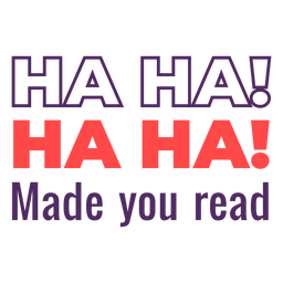 Reading funny quote badge PNG Design