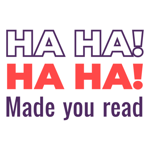 Reading funny quote badge PNG Design