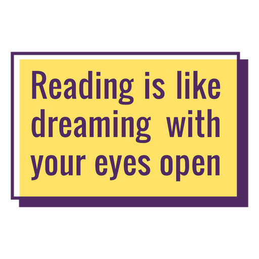 Reading dreaming quote badge PNG Design