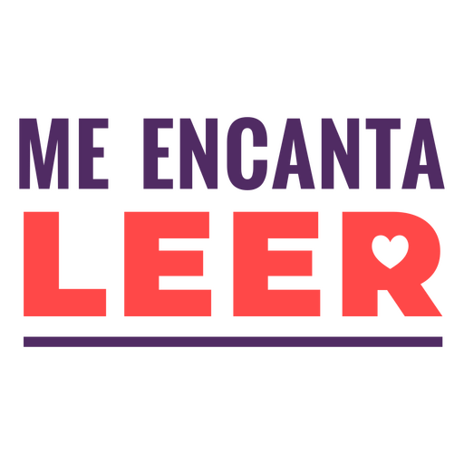 I love reading Spanish quote badge PNG Design