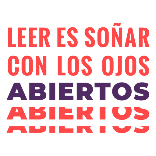 Leer es soñar insignia de cita en español Diseño PNG