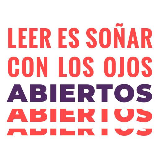 Lesen ist tr?umendes spanisches Zitatabzeichen PNG-Design