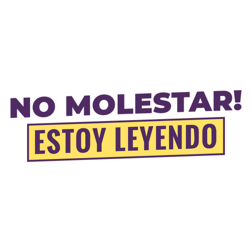 Leer no molestar insignia de cita en español Diseño PNG