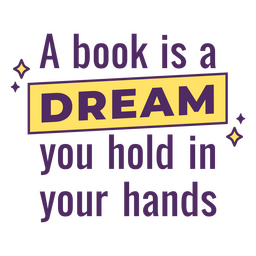 Reading dream quote badge