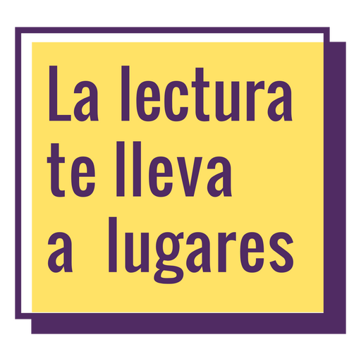 Reading places Spanish quote badge PNG Design