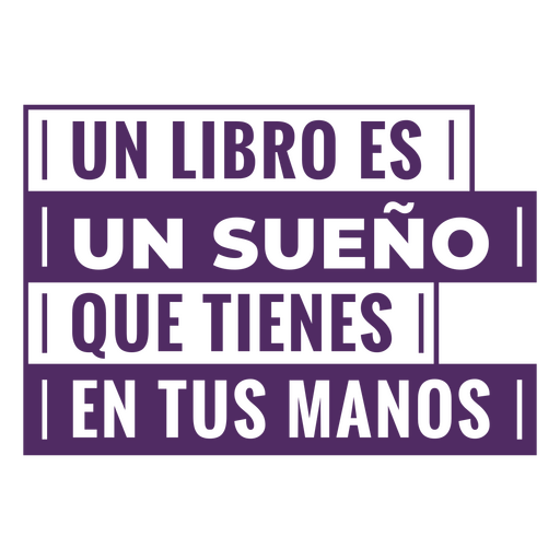 Insignia de cita de sueño de libro de lectura Diseño PNG