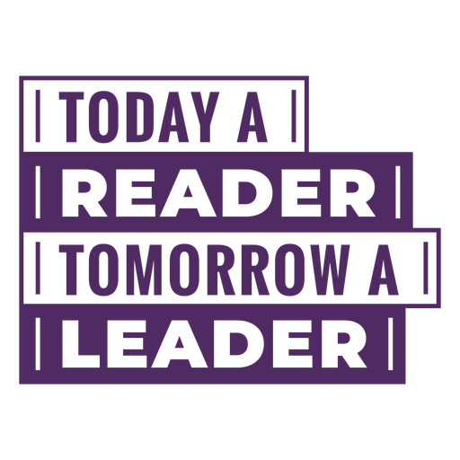 Reader and leader quote badge PNG Design
