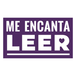 Adoro ler distintivo de citação de livro Desenho PNG