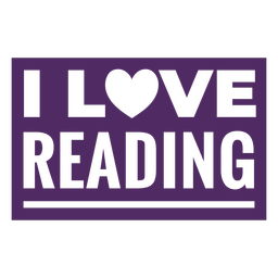 I love reading hobby quote badge PNG Design Transparent PNG