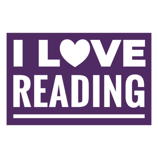 I love reading hobby quote badge PNG Design
