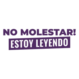 Não perturbe a leitura do emblema de citação em espanhol Desenho PNG
