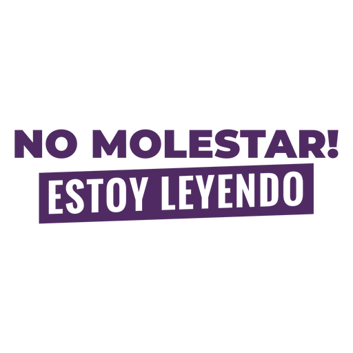 No molestar leyendo la insignia de cita en español Diseño PNG