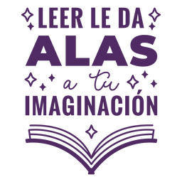 Insignia de cita en español de alas de lectura Diseño PNG