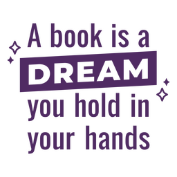 Reading dream hobby quote badge PNG Design Transparent PNG