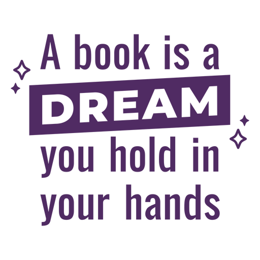 Reading dream hobby quote badge PNG Design