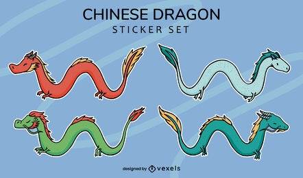 Adesivos de criatura mitológica de dragão chinês