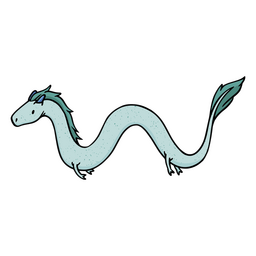 Mar de traçado de cor de dragão chinês Desenho PNG Transparent PNG