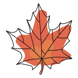 Ícone de folha de natureza de outono Transparent PNG